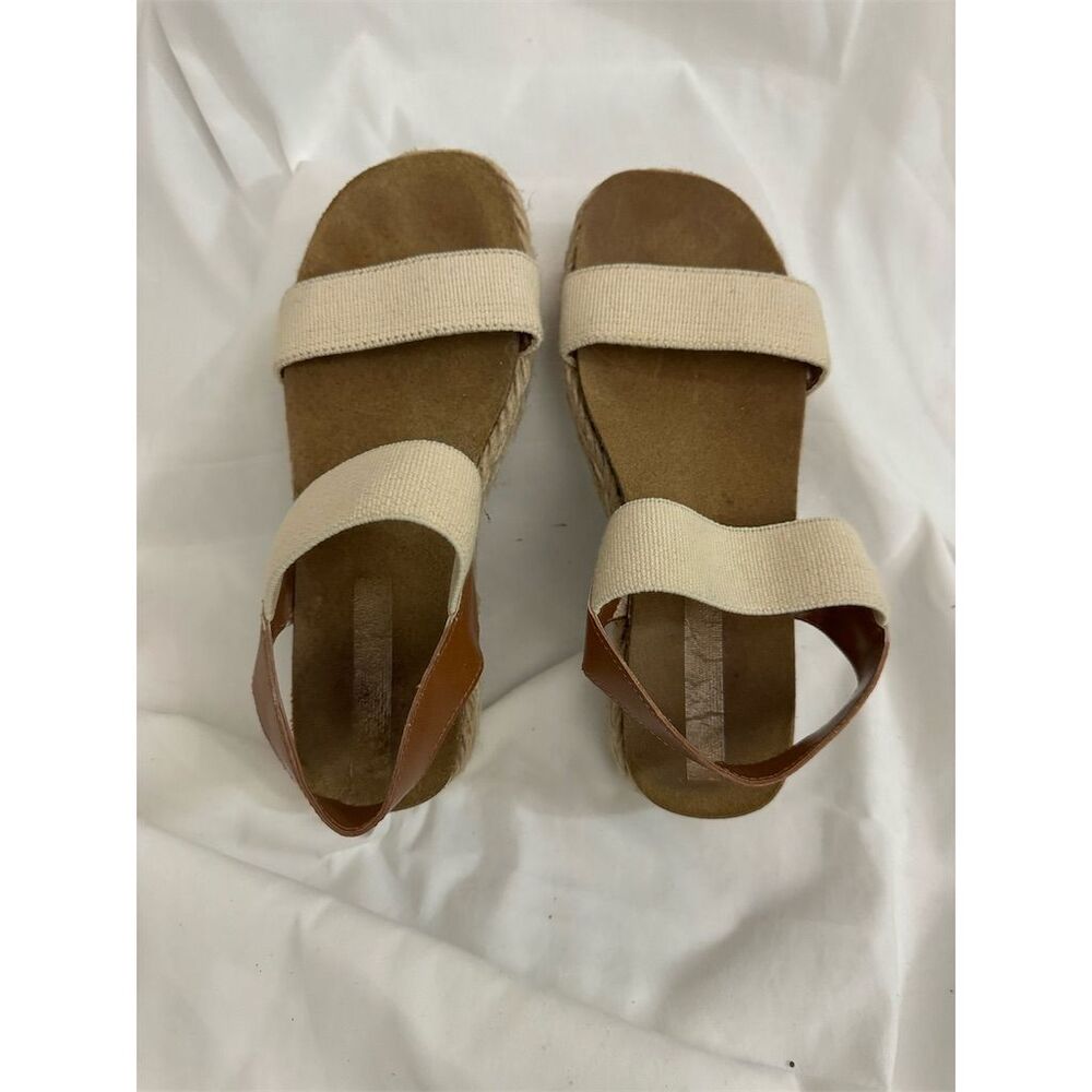 Steve Madden Women's Espadrille Platform Sandals Beige Size 6Casual